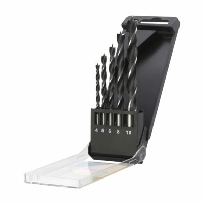 Juego de 5 brocas para madera con punta centradora