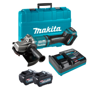 Kit Makita amoladora angular x2 baterías 5Ah y cargador rápido