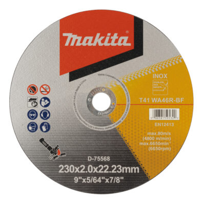Makita D-75568 Disco de corte fino, 230 x 22,23 x 2,0 mm