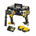 Kit DeWalt con taladro percutor DCD996 y atornillador de impacto DCF887 en maletín TSTAK