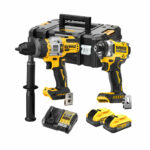 Kit DeWalt XR 18V versión H2T con taladro percutor DCD999 FlexVolt Advantage y llave de impacto DCF860, dos baterías PowerStack DCBP034 1.7Ah, cargador multivoltaje y maletín TSTAK