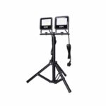 Linterna LED recargable EDM 70414 de cabeza orientable con base magnética y clip