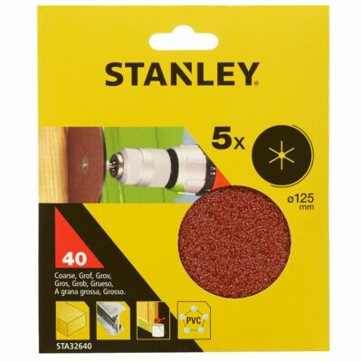 Hojas de lija 125mm Stanley