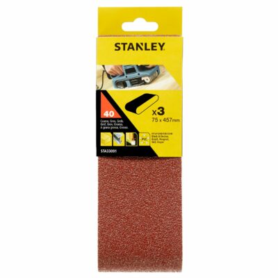 Bandas de lija grano 40 Stanley