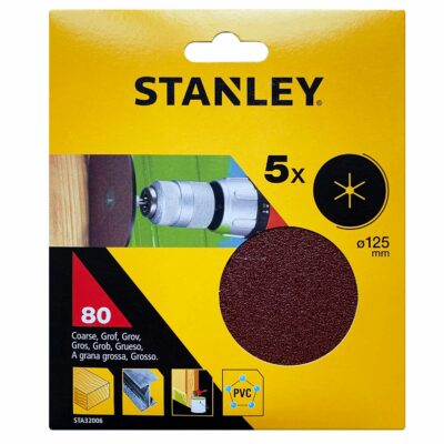 Hojas de lija 125mm Stanley