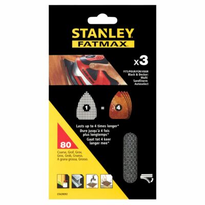 Hojas de lija grano 80 para multilijadoras Stanley