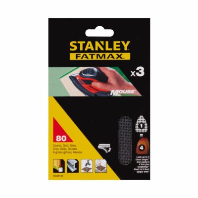 Hojas de lija grano 80 para mouse Stanley