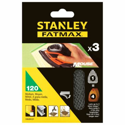 Hojas de lija grano 120 para mouse Stanley