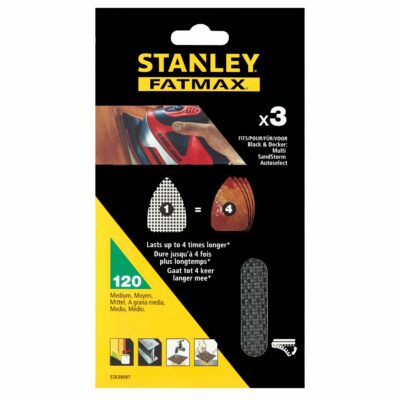 Hojas de lija grano 120 para multilijadoras Stanley