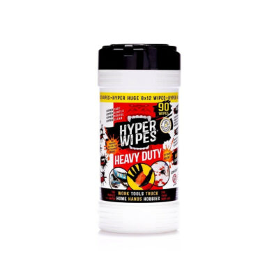Hyper Wipes Heavy Duty bote de 90 toallitas húmedas multiusos XXL para manos, herramientas y superficies