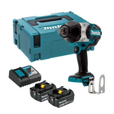 Makita DTW1001RTJ llave de impacto 18V LXT 3/4 pulgada, 1.250 Nm, motor sin escobillas, 2 baterías 5,0Ah, cargador rápido, maletín Makpac