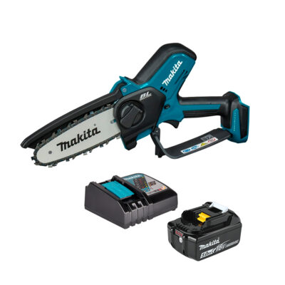 Makita DUC150RT sierra de poda a batería 18V LXT con 2 baterías de 5,0Ah, cargador rápido y ajuste rápido de cadena