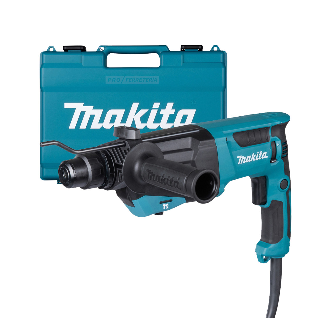 Makita HR2670X3 martillo ligero combinado SDS-PLUS 800W, con maletín y set de brocas