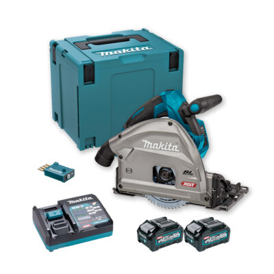 Sierra de incisión Makita a batería con baterías de 4Ah