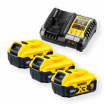 Kit tres baterías Dewalt con cargador