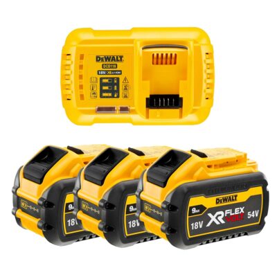Kit tres baterias Dewalt Flexvolt 9ah con cargador dcb118