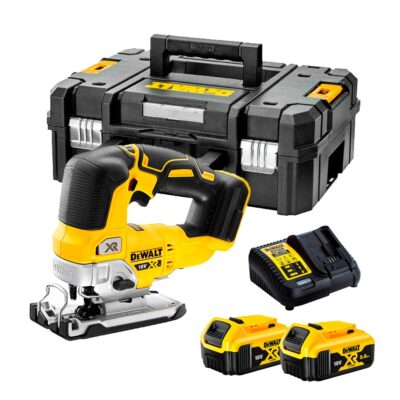 Caladora dewalt 18v dcs334 con dos baterías de 5 ah