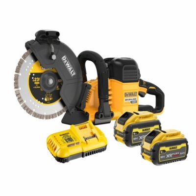 Cortadora a batería DeWalt DCS691X2 XR FLEXVOLT 54V con 2 baterías 9Ah y cargador, disco 230mm