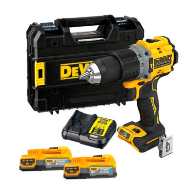 Dewalt DCD805E2T taladro percutor 18V con 2 x baterías Powerstack