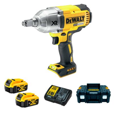 Pistola de impacto dewalt 1/2 pulgadas a batería DCF899hp2-qw con dos baterías de 5 amperios/hora