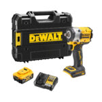 Llave de impacto compacta DEWALT DCF921P1-QW XR 18V con motor sin escobillas, batería de 5,0 Ah, cargador y maletín TSTAK, cuadradillo 1/2 pulgada