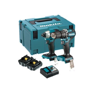 Kit herramientas DHP487 + DTD157 con dos baterías 18V 2,0Ah y maletín Makpac tipo 2