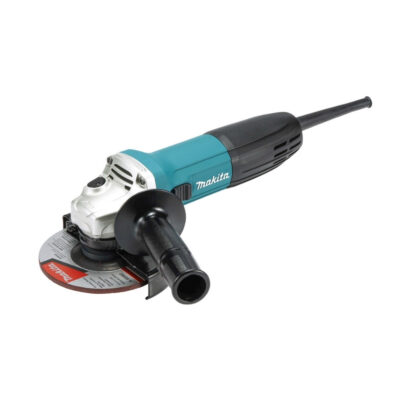 alt="Miniamoladora Makita GA5030R de 720 W y disco de 125 mm con sistema anti-restart y diseño compacto"