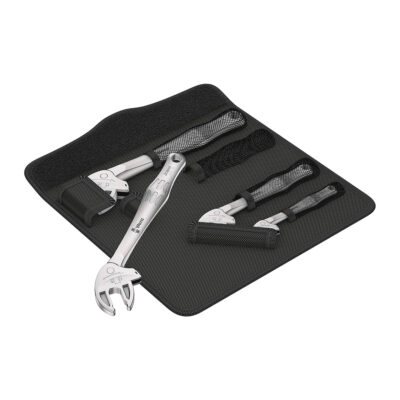 Juego de llaves autoajustables Wera 6004 Joker 4 Set 1 con estuche compacto, incluye cuatro tamaños para diferentes medidas de tuercas y tornillos.